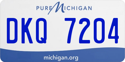 MI license plate DKQ7204