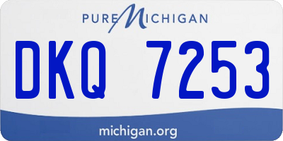MI license plate DKQ7253