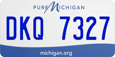 MI license plate DKQ7327