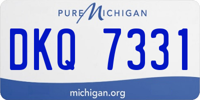 MI license plate DKQ7331