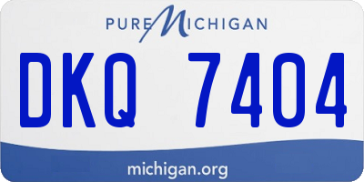MI license plate DKQ7404