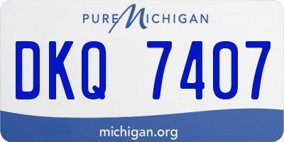 MI license plate DKQ7407