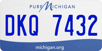 MI license plate DKQ7432