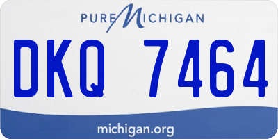 MI license plate DKQ7464