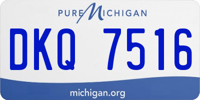 MI license plate DKQ7516