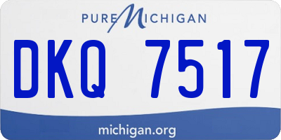 MI license plate DKQ7517