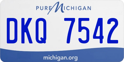 MI license plate DKQ7542