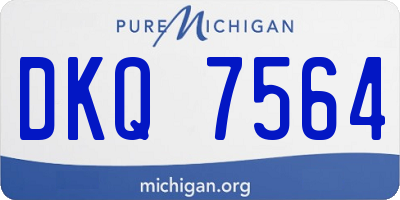 MI license plate DKQ7564