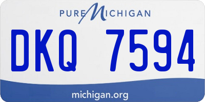 MI license plate DKQ7594