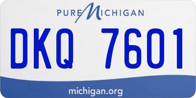 MI license plate DKQ7601