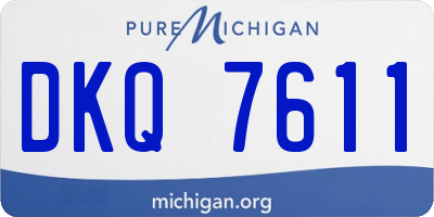 MI license plate DKQ7611