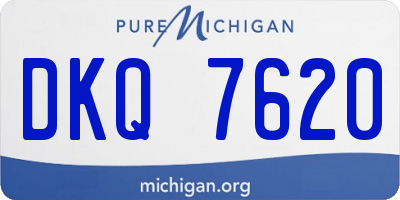 MI license plate DKQ7620