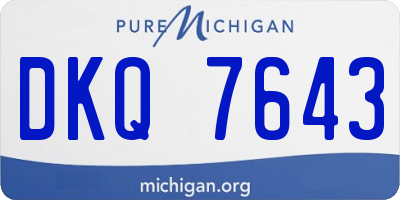 MI license plate DKQ7643