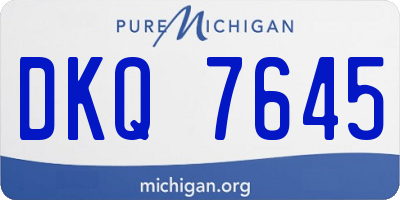 MI license plate DKQ7645