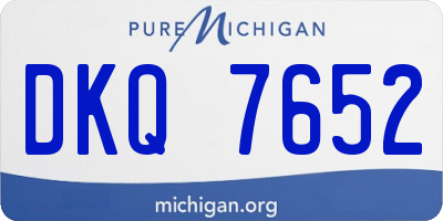 MI license plate DKQ7652