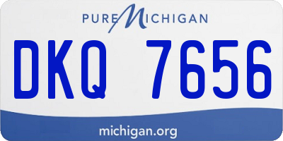 MI license plate DKQ7656