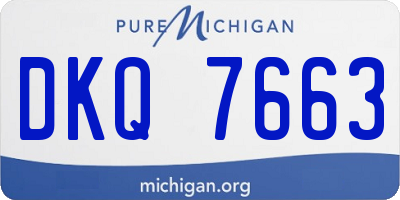 MI license plate DKQ7663