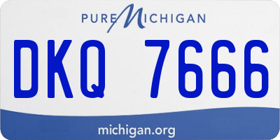 MI license plate DKQ7666