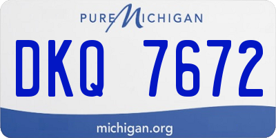 MI license plate DKQ7672