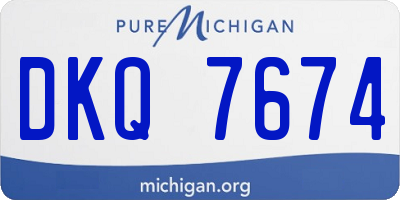 MI license plate DKQ7674