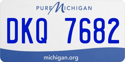 MI license plate DKQ7682