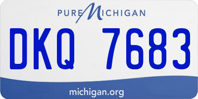MI license plate DKQ7683
