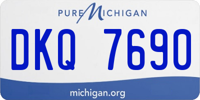 MI license plate DKQ7690