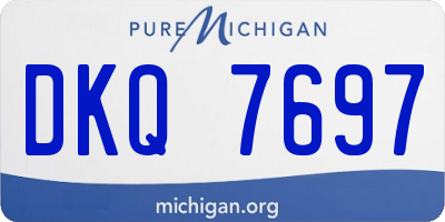 MI license plate DKQ7697