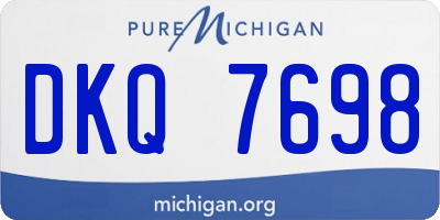 MI license plate DKQ7698