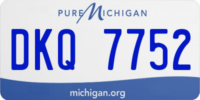 MI license plate DKQ7752