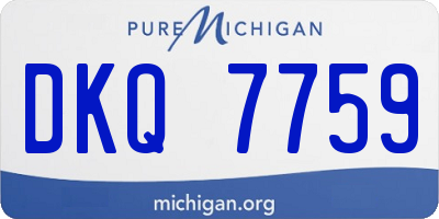 MI license plate DKQ7759