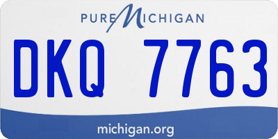 MI license plate DKQ7763