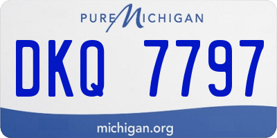 MI license plate DKQ7797