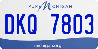 MI license plate DKQ7803