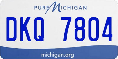 MI license plate DKQ7804
