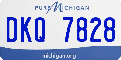 MI license plate DKQ7828
