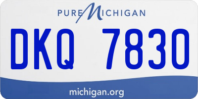 MI license plate DKQ7830