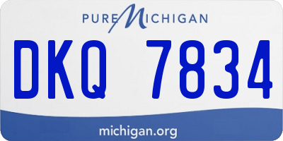 MI license plate DKQ7834