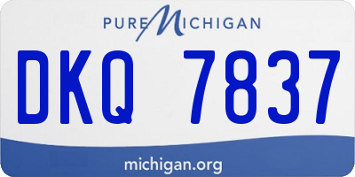 MI license plate DKQ7837