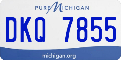 MI license plate DKQ7855