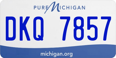 MI license plate DKQ7857