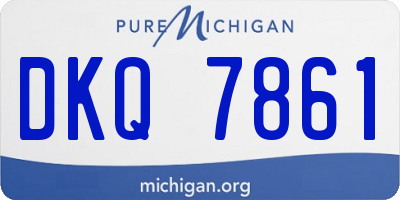 MI license plate DKQ7861