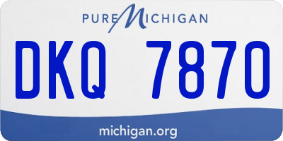 MI license plate DKQ7870