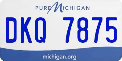 MI license plate DKQ7875
