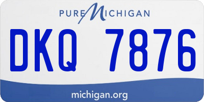 MI license plate DKQ7876