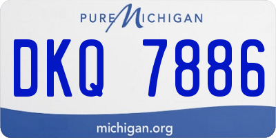 MI license plate DKQ7886