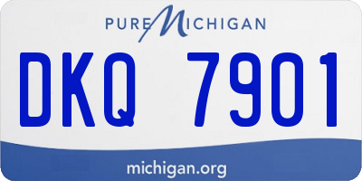 MI license plate DKQ7901