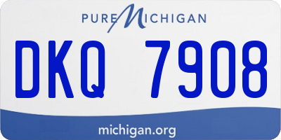 MI license plate DKQ7908