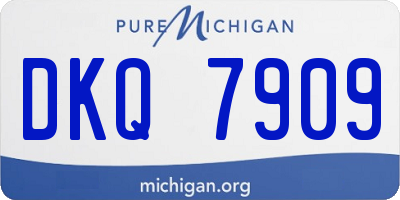MI license plate DKQ7909