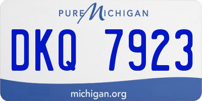 MI license plate DKQ7923